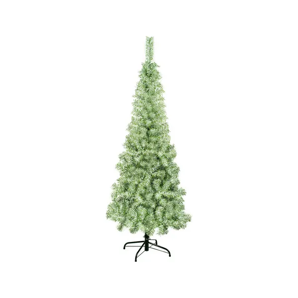 Árbol De Navidad Tronador Slim Nevado 1.80mts Base Metal