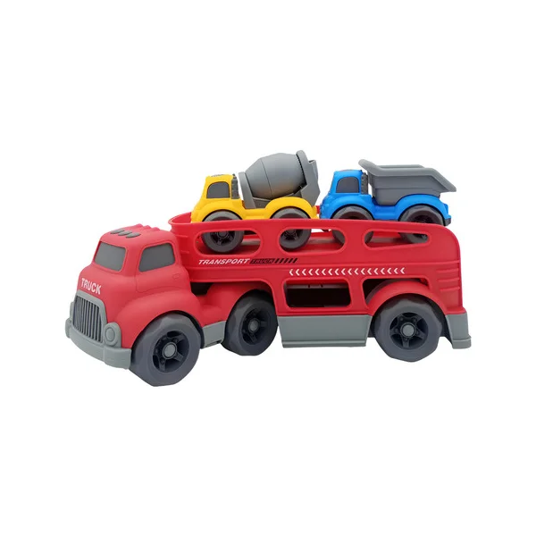 Camión Mosquito Expreso Polar Rojo 30cm Juguete 2 Autitos Construcción