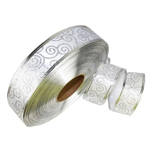 Cintas Navideñas Pack X3 Adornos Glitter 5cm 2,70mts Navidad