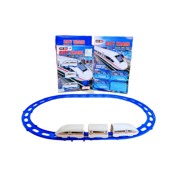 Tren Bala Juguete Pista Alta Velocidad Con Vías Y Sonidos Color Blanco