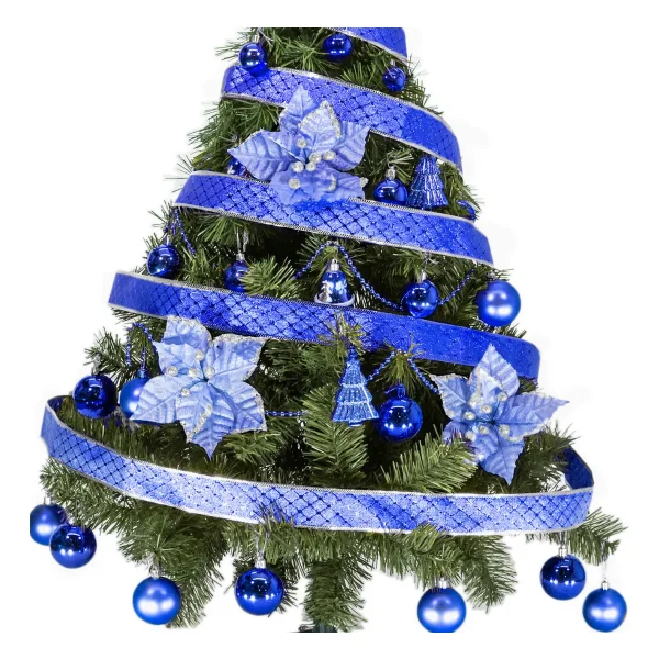  Arbol De Navidad Tronador Lujo 1,20mts Con Adornos Kit X30