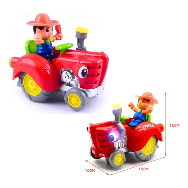 Coche Tractor Juguete Bebe Con Luz Sonidos Y Movimiento