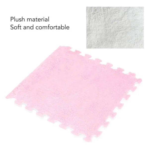 Piso Goma Eva Encastrable Peluche Alfombra Antigolpes X10 Beige Lisa