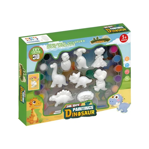 Kit De Figuras De Yeso Para Pintar 3d Infantil Arte Niños Blanco