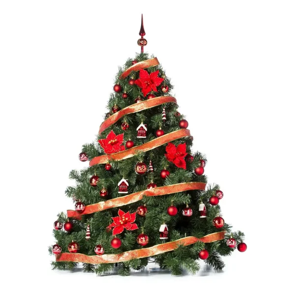Arbol de Navidad Verde Patagonia 1,30mts Deco Rojo