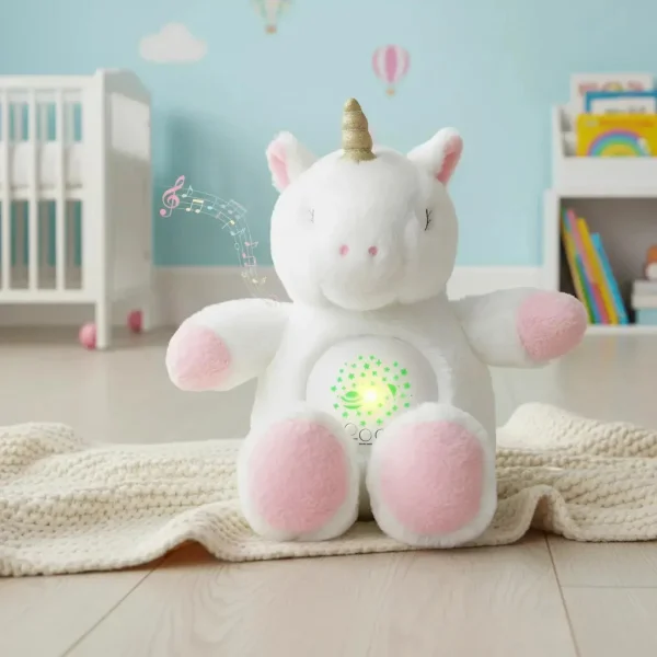 Peluche Unicornio Con Luz Y Música Proyector Infantil