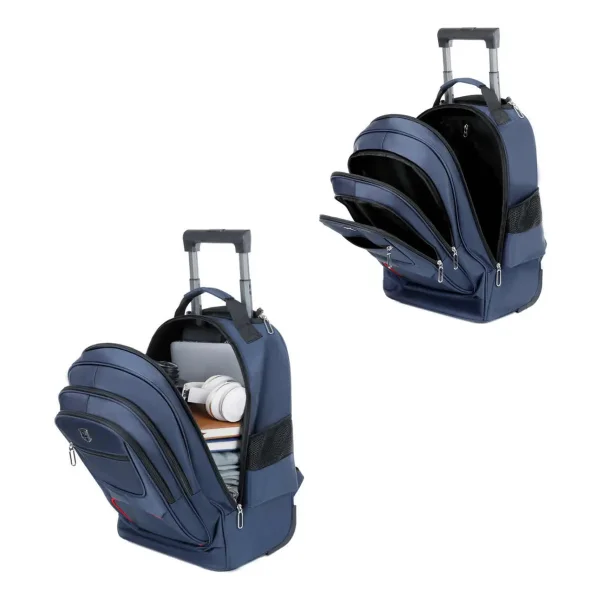 Mochila Carro 18 Pulgadas Escolar Carrito Viaje Capacidad