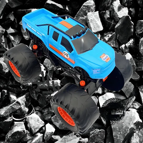 Camion Monstruo Juguete Depredador Off Road Celeste Luces