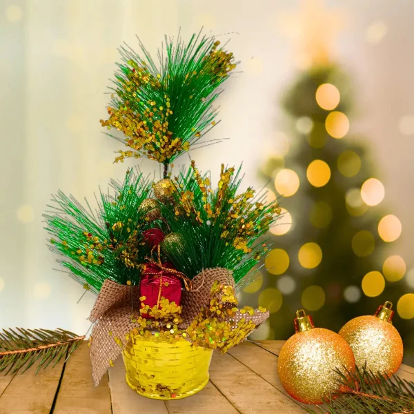 Arbolito De Navidad 20cm Decoracion Navideña Pino Adornos Verde
