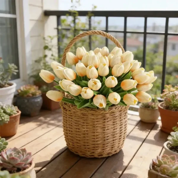 Tulipan Artificial Flores Artificiales Decoracion X1