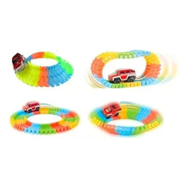 Pista Luminosa Flexible 56 Piezas Con Auto Led