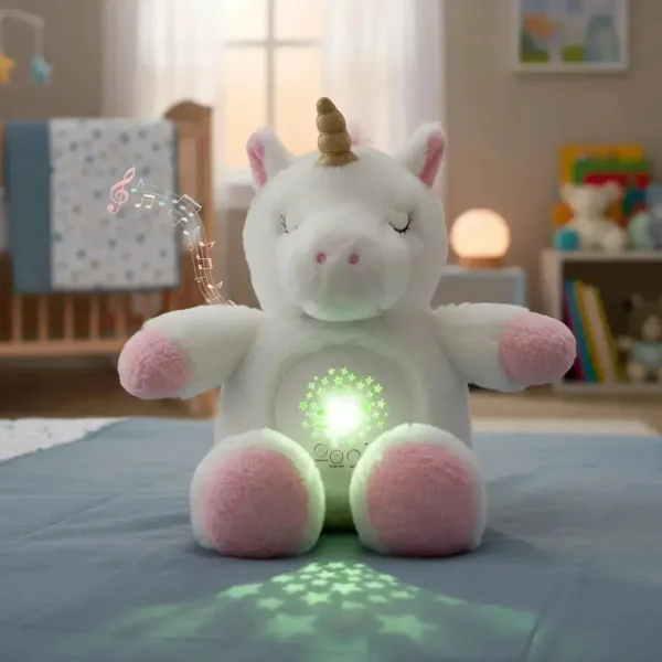 Peluche Unicornio Con Luz Y Música Proyector Infantil