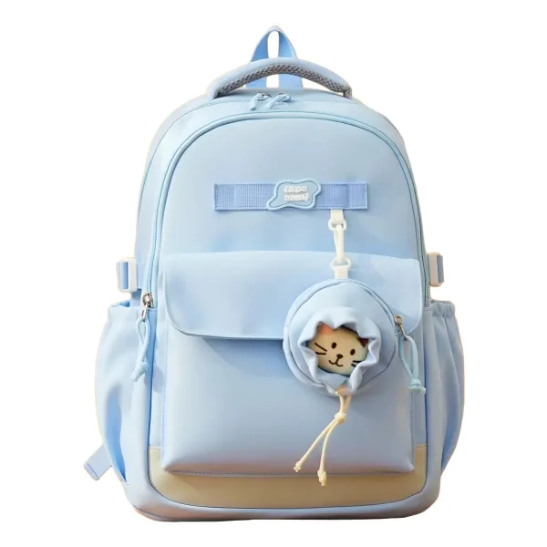 Mochila Escolar Urbana Porta Notebook Con Monedero Y Peluche