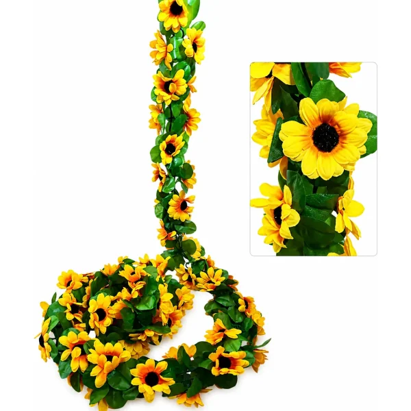 Enredadera Jardin Vertical Guirnalda Girasoles 2m Pack X3 Verde