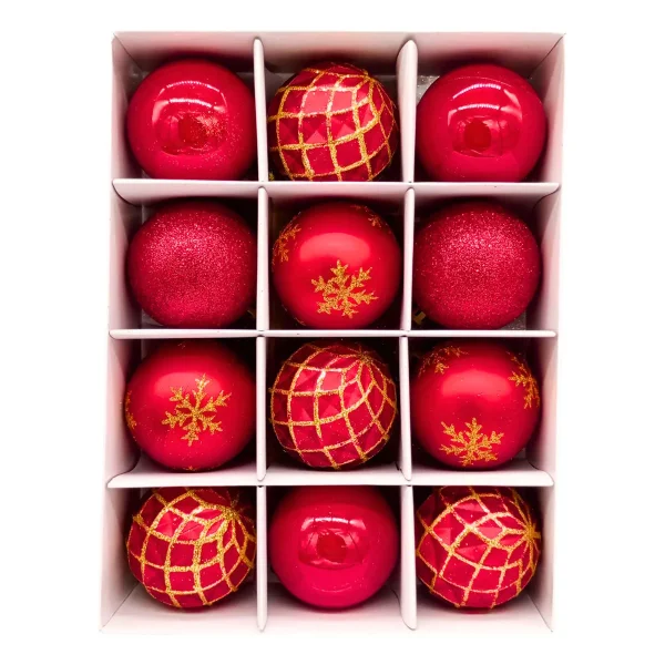 Navidad Adornos Bolas Navideñas Decoradas 6cm X12 Piezas