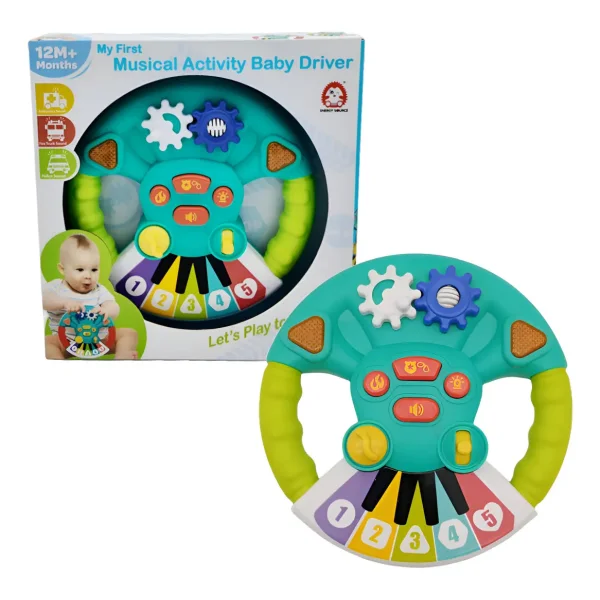 Volante Musical Didactico Con Luces Y Sonido Juguete Bebes