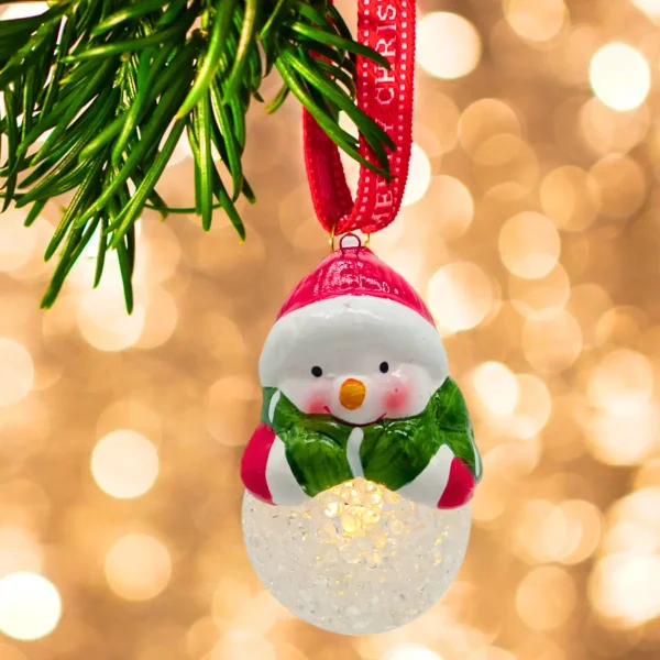 Bolas Navidad Adorno Navideño Con Luz Para Arbol Rojo Fantasía