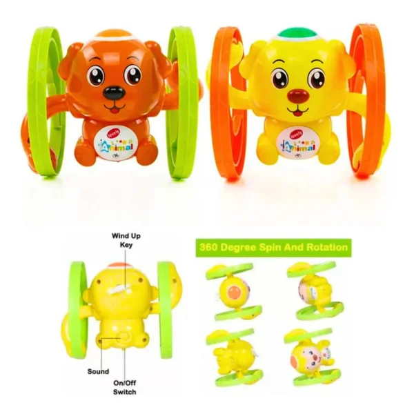Monito Arrastre Musical Con Luz Movimiento Pilas Incluidas
