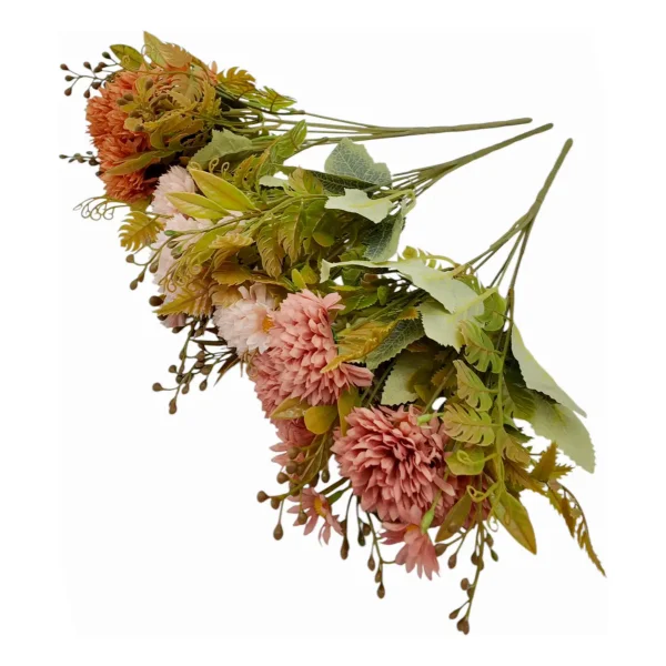 Ramo Crisantemos Flores Artificiales 30cm Decoracion X1