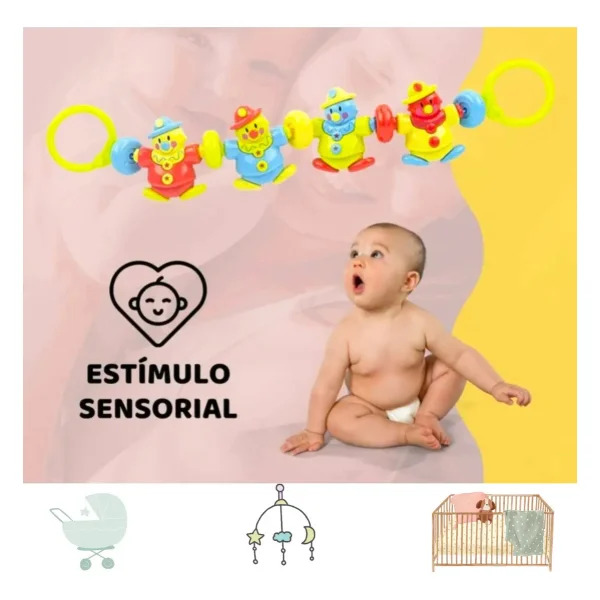 Cunero Barral Cochecito Elastico Sonajero Bebe