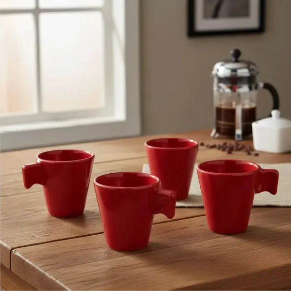 Set X4 Taza Francesa De Cerámica Para Café 85ml