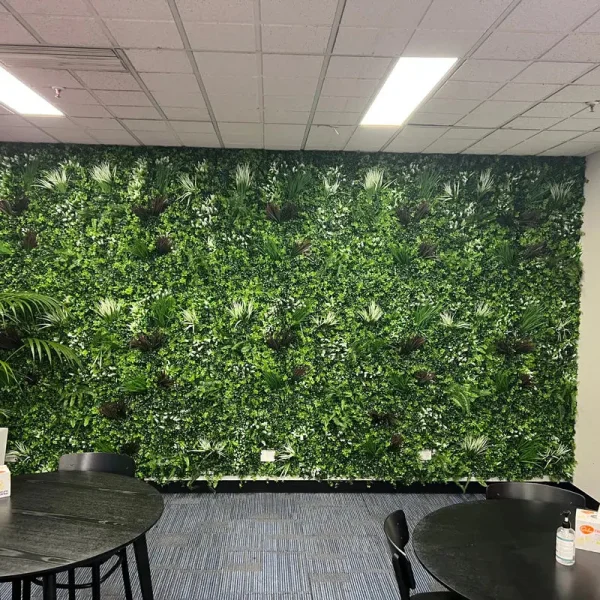 Jardin Vertical Artificial Muro Verde Frondoso Panel Plantas Verde/rosa