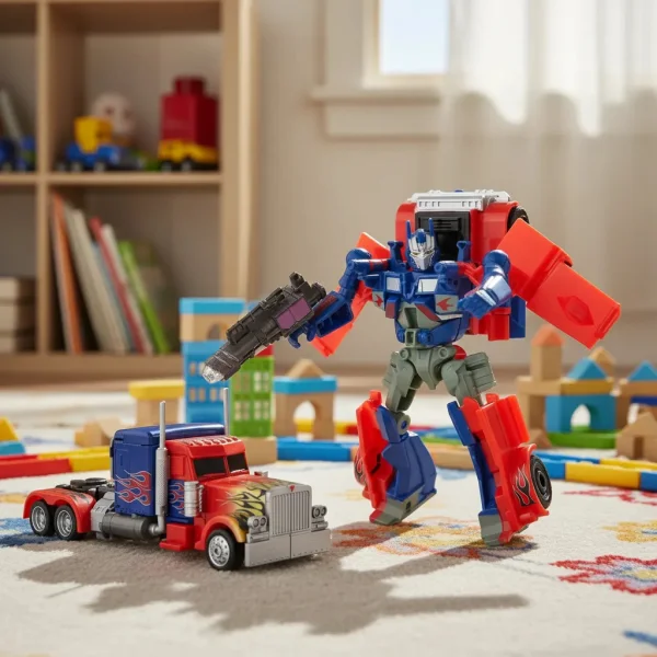 Juguete Robot Transformable Auto Camion Con Accesorios 20cm Camión Azul