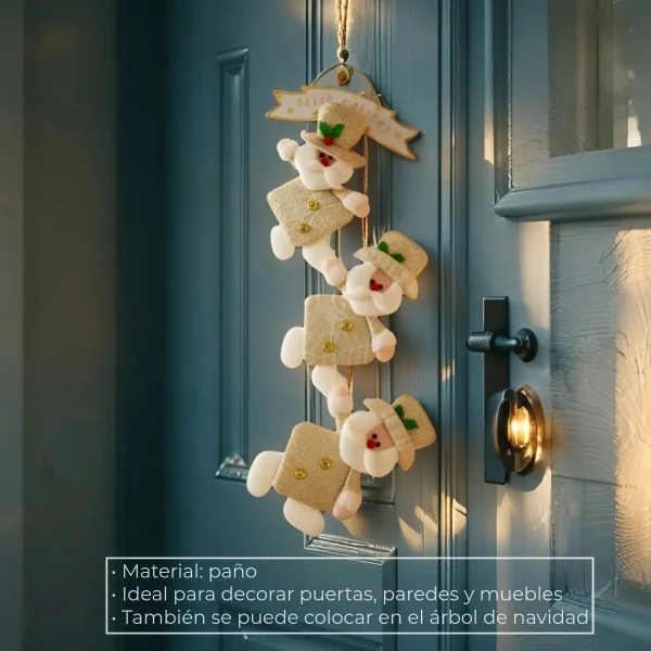 Adornos Navideños Colgante De Paño Navidad Blanco