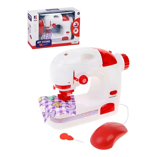 Maquina De Coser Juguete Infantil A Pilas Con Luz Y Sonido Color Blanco
