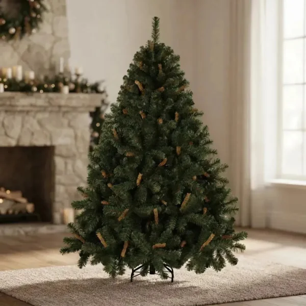 Arbol De Navidad Verde Alpino 1.8mts Base Metalica