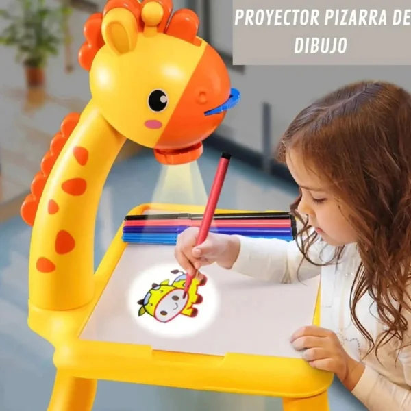 Mesa Didactica Con Proyector De Dibujo Pizarra Con Fibras