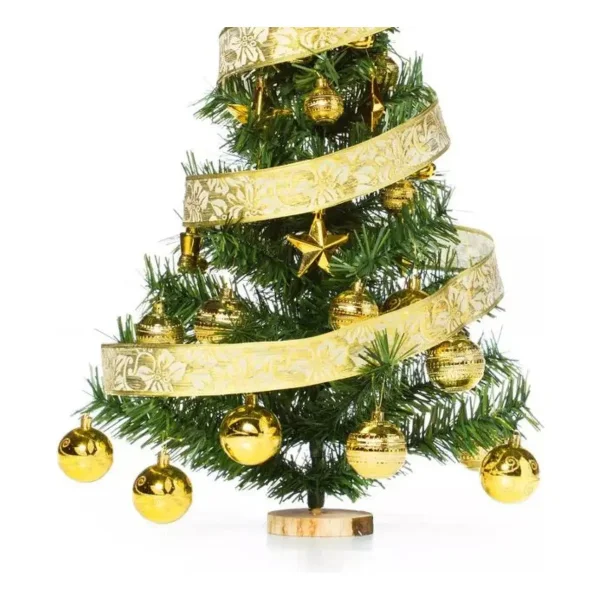 Árbol Navidad Fabesa 80cm Verde Mini Pino Deco Incluye 30 Adornos
