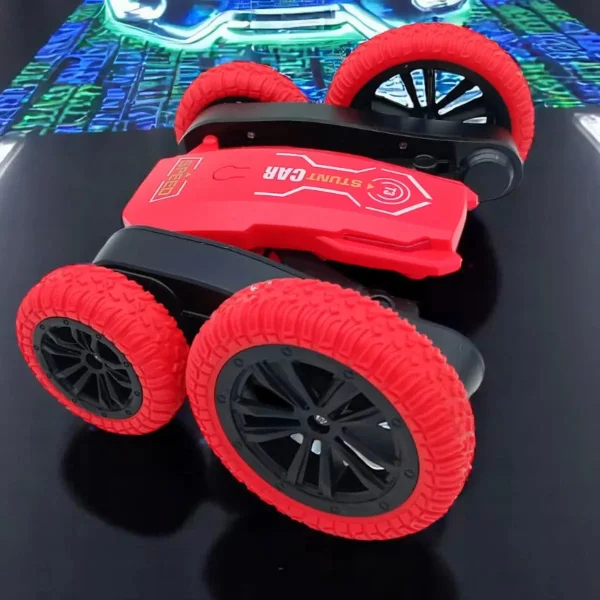 Auto A Control Remoto Stunt Car Giro 360 Acrobacias Pro Rojo Stunt Car