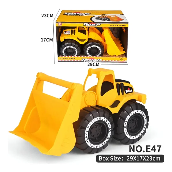 Excavadora Juguete Friccion Amarillo Truck 25cm