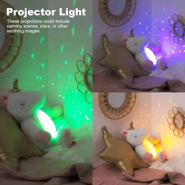 Peluche Unicornio Con Luz Y Música Proyector Infantil