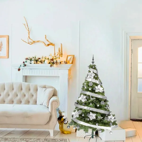 Arbol De Navidad Tronador Lujo 1,80mts Con Adornos Kit X60