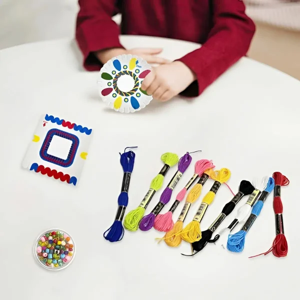 Kit Bijouterie Infantil Pulseras Mostacillas Hilo 5+ Años