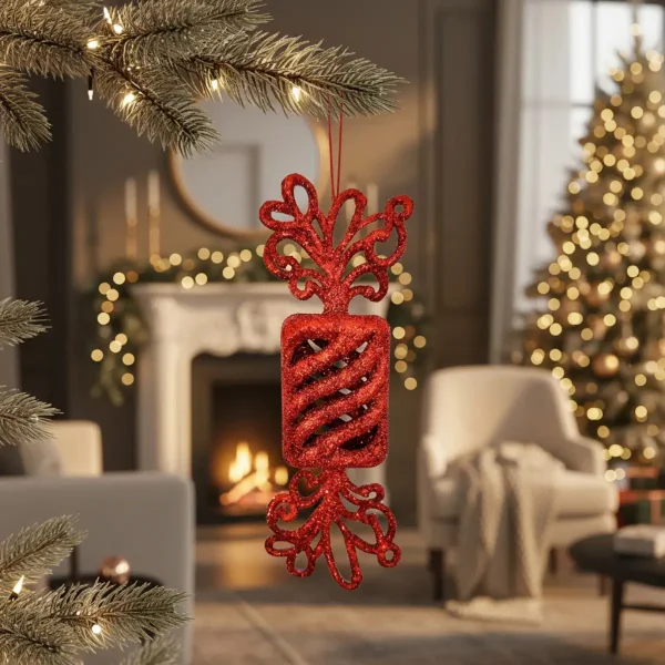 Adorno Navideño Caramelo Colgante X2 Decoración Para Arbol