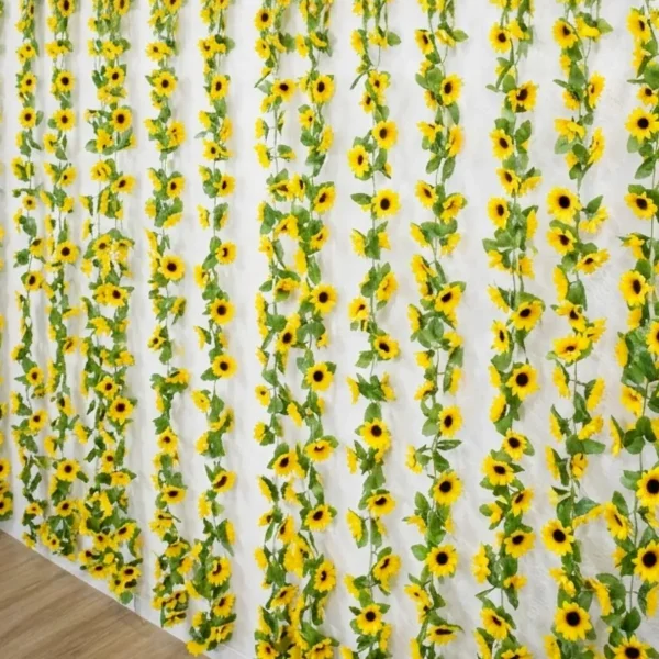 Enredadera Jardin Vertical Guirnalda Girasoles 2m Pack X3 Verde