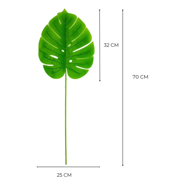 Planta Artificial Hoja Monstera Costilla De Adan Pack X10