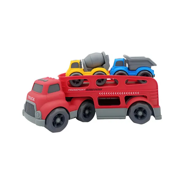 Camión Mosquito Expreso Polar Rojo 30cm Juguete 2 Autitos Construcción