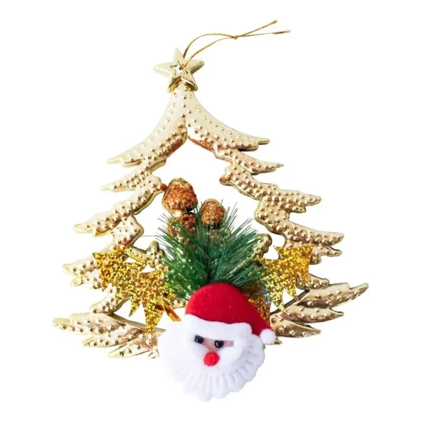 Adorno Navideño Decoracion Arbol De Navidad Dorado Oscuro Árbol