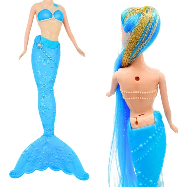 Muñeca Sirena Con Luz Y Accesorios Juguete