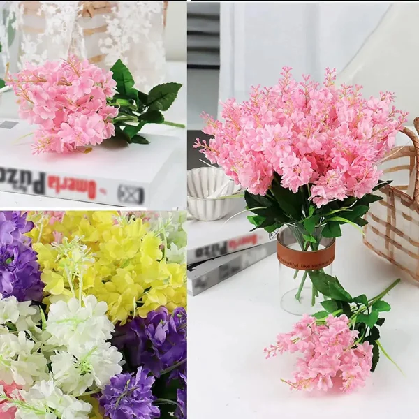 Ramo Alverjillas Flores Artificiales Jacintos Decoracion X1