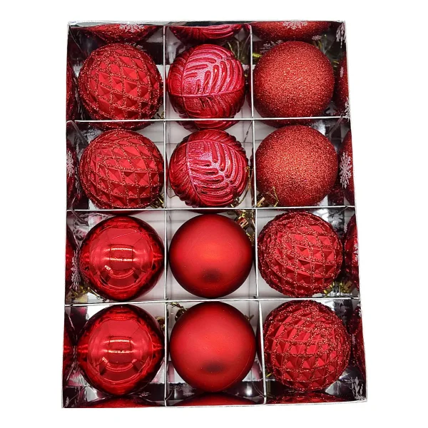Navidad Adornos Bolas Navideñas Decoradas 6cm X12 Piezas
