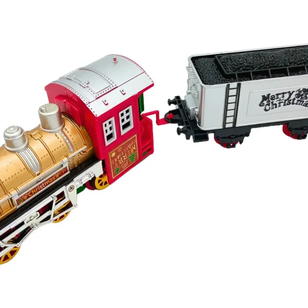 Tren Navideño Rojo 16 Piezas Con Luz Y Sonido