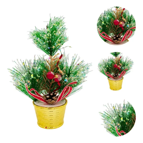 Arbolito De Navidad Decoracion Navideña Pino 20cm Adornos Verde