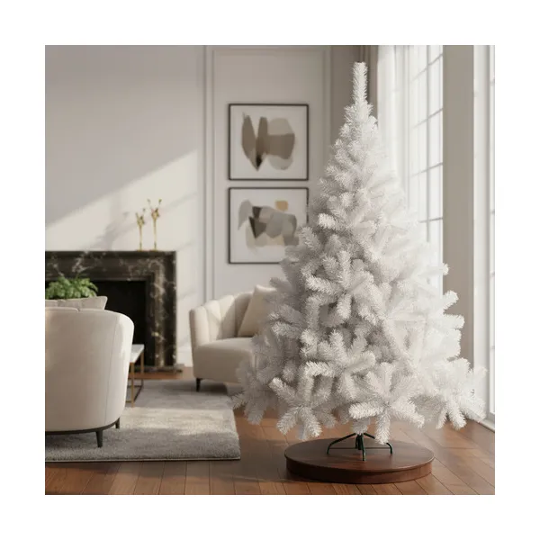 Arbolito De Navidad Blanco Montañes Deluxe 1,50mts Pie Metal