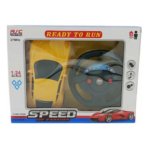 Auto De Carrera Deportivo A Control Remoto Radio Escala 1:24