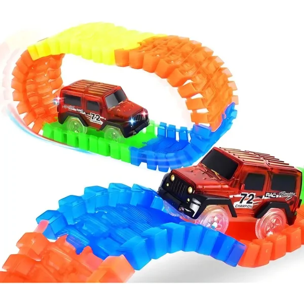 Pista Luminosa Flexible 56 Piezas Con Auto Led